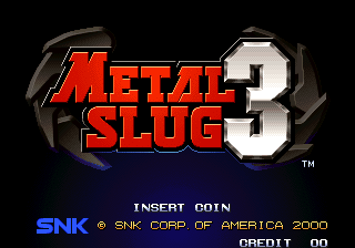 Metal Slug 3 (NGH-2560) Title Screen