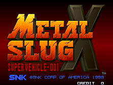Metal Slug X: Super Vehicle-001 Title Screen