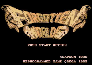 Forgotten Worlds (Mega-Tech) Title Screen