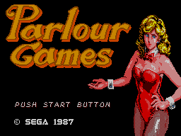 Parlour Games (Mega-Tech, SMS based) Title Screen