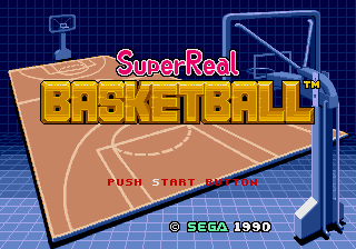Super Real Basketball (Mega-Tech) Title Screen