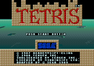 Tetris (Mega-Tech) Title Screen