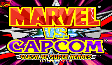 Marvel Vs. Capcom: Clash of Super Heroes (Euro 980112) Title Screen