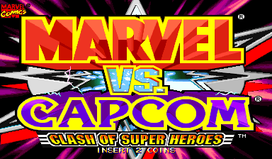 Marvel Vs. Capcom: Clash of Super Heroes (USA 971222) Title Screen