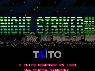 Night Striker (Japan) Title Screen