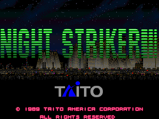Night Striker (US) Title Screen