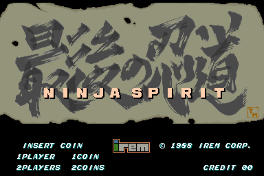 Ninja Spirit Title Screen
