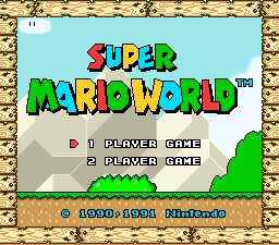 Super Mario World (Nintendo Super System) Title Screen