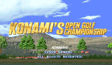 Konami's Open Golf Championship (ver EAE) Title Screen