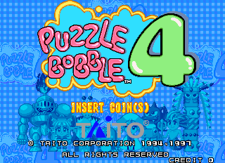 Puzzle Bobble 4 (Ver 2.04O 1997/12/19) Title Screen