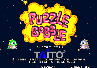 Puzzle Bobble / Bust-A-Move (Neo-Geo, NGM-083) Title Screen