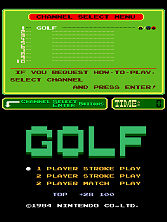 Golf (PlayChoice-10) Title Screen