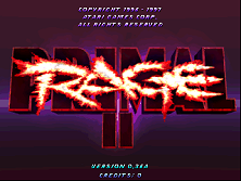 Primal Rage 2 (Ver 0.36a) Title Screen
