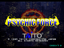 Psychic Force (Ver 2.4O) Title Screen