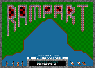 Rampart (Trackball) Title Screen
