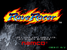 Rave Racer (Rev. RV2, World) Title Screen