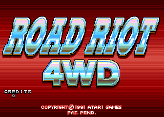 Road Riot 4WD (set 1, 04 Dec 1991) Title Screen