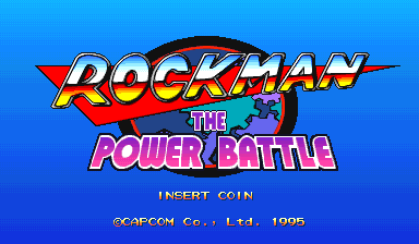 Rockman: The Power Battle (CPS1 Japan 950922) Title Screen