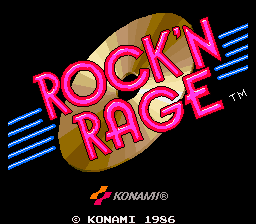 Rock'n Rage (World) Title Screen