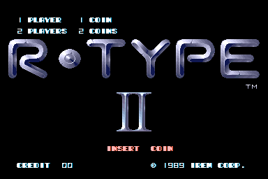 R-Type II (Japan, revision C) Title Screen