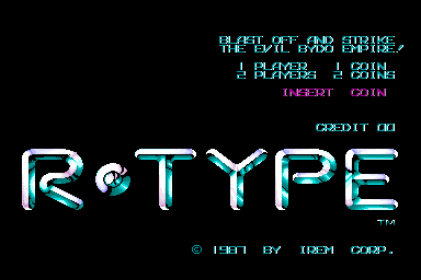 R-Type (Japan) Title Screen