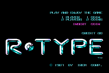 R-Type (Japan prototype) Title Screen