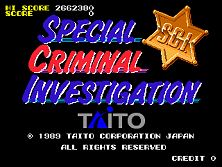 Special Criminal Investigation (World set 1) Title Screen