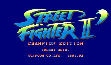 Street Fighter II': Champion Edition (World 920313) Title Screen