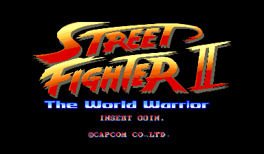 Street Fighter II: The World Warrior (World 910228) Title Screen