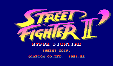 Street Fighter II': Hyper Fighting (World 921209) Title Screen