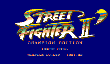 Street Fighter II': Champion Edition (Rainbow, bootleg, set 3) Title Screen