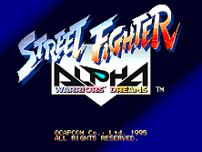 Street Fighter Alpha: Warriors' Dreams (Euro 950727) Title Screen