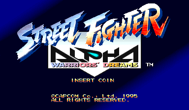 Street Fighter Alpha: Warriors' Dreams (Euro 950727 Phoenix Edition) (Bootleg) Title Screen