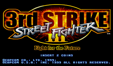 Street Fighter III 3rd Strike: Fight for the Future (Euro 990608) Title Screen