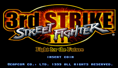 Street Fighter III 3rd Strike: Fight for the Future (Japan 990608, NO CD) Title Screen