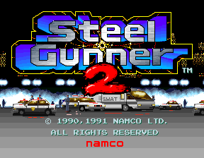 Steel Gunner 2 (Japan, Rev A) Title Screen