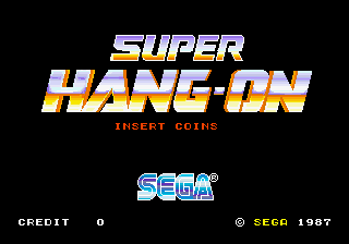 Super Hang-On (Hang-On conversion, ride-on, Japan, FD1094 317-0038) Title Screen