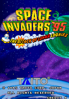 Space Invaders '95: The Attack Of Lunar Loonies (Ver 2.5O 1995/06/14) Title Screen
