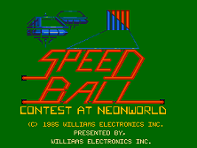 Speed Ball - Contest at Neonworld (prototype) Title Screen