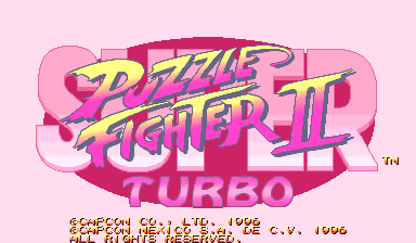 Super Puzzle Fighter II Turbo (Hispanic 960531) Title Screen