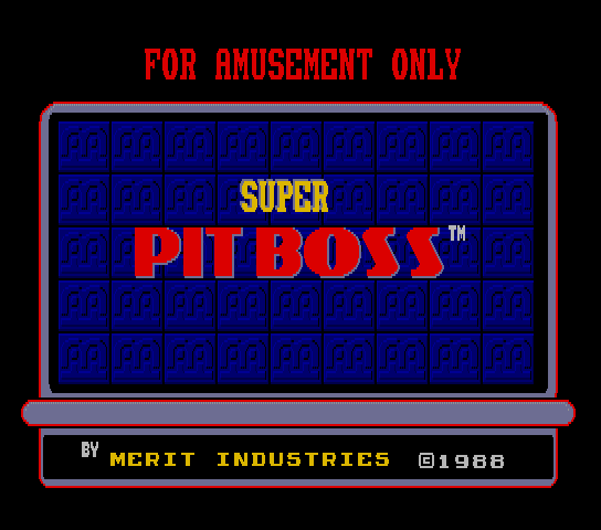 Super Pit Boss (9221-02A) Title Screen