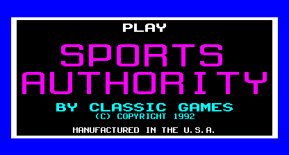 Sports Authority Title Screen