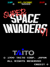 Super Space Invaders '91 (World, Rev 1) Title Screen
