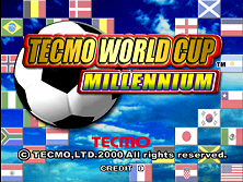Tecmo World Cup Millennium (Japan) Title Screen