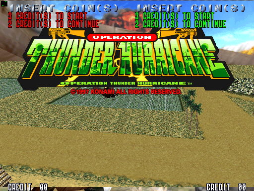 Operation Thunder Hurricane (ver UAA) Title Screen