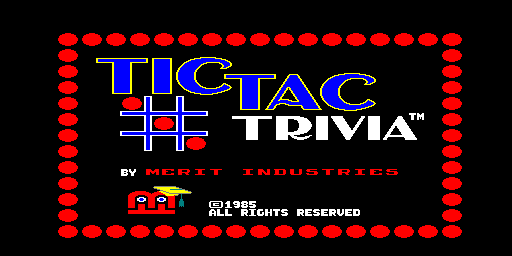 Tic Tac Trivia (6221-23, U5-0C Horizontal) Title Screen