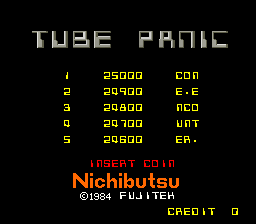 Tube Panic (bootleg) Title Screen