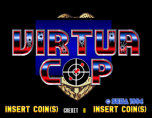 Virtua Cop (Revision B) Title Screen