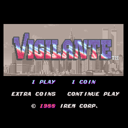 Vigilante (World, Rev E) Title Screen