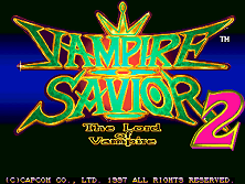 Vampire Savior 2: The Lord of Vampire (Japan 970913) Title Screen